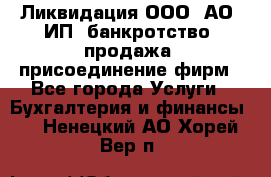 Ликвидация ООО, АО, ИП, банкротство, продажа, присоединение фирм - Все города Услуги » Бухгалтерия и финансы   . Ненецкий АО,Хорей-Вер п.